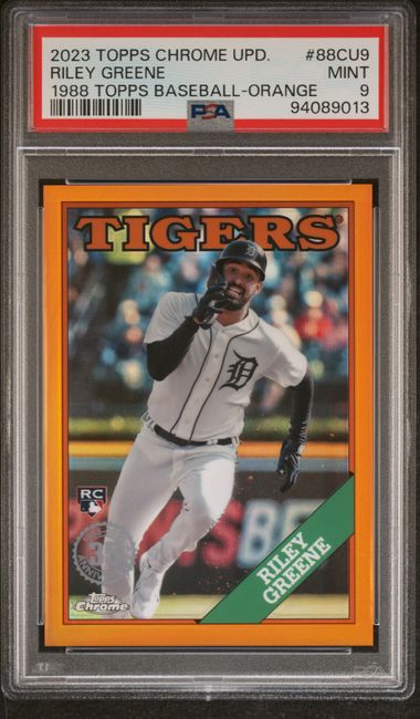 2023 TOPPS CHROME UPDATE 1988 TOPPS BASEBALL #88CU9 RILEY GREENE 1988 TOPPS BASEBALL-ORG REF