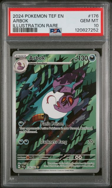 2024 POKEMON TEF EN-TEMPORAL FORCES #176 ARBOK ILLUSTRATION RARE