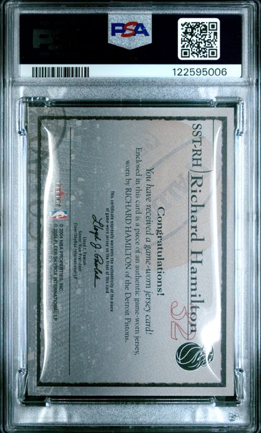 2004 FLEER SWEET SIGS SWEET STITCHES JERSEYS #SSTRH RICHARD HAMILTON SWEET STCH. JER.-RETAIL
