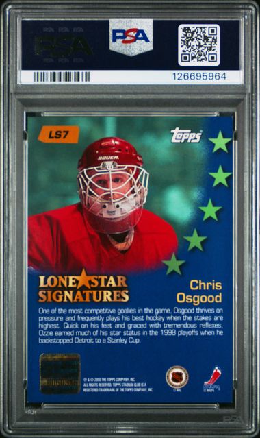 1999 STADIUM CLUB LONE STAR SIGNATURE #LS7 CHRIS OSGOOD LONE STAR SIGNATURE