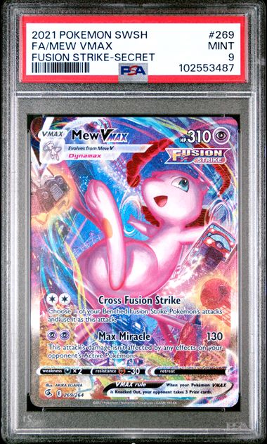 2021 POKEMON SWORD & SHIELD FUSION STRIKE #269 FA/MEW VMAX FUSION STRIKE-SECRET