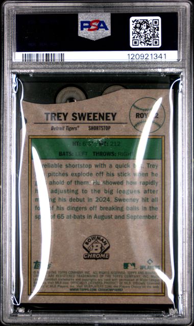 2025 BOWMAN MEGA BOX ROY FAVORITES #ROY12 TREY SWEENEY ROY FAVE-BLUE REFRACTOR