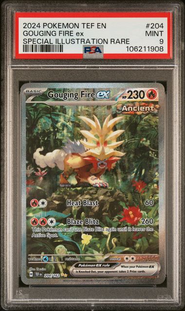 2024 POKEMON TEF EN-TEMPORAL FORCES #204 GOUGING FIRE ex SPECIAL ILLUSTRATION RARE