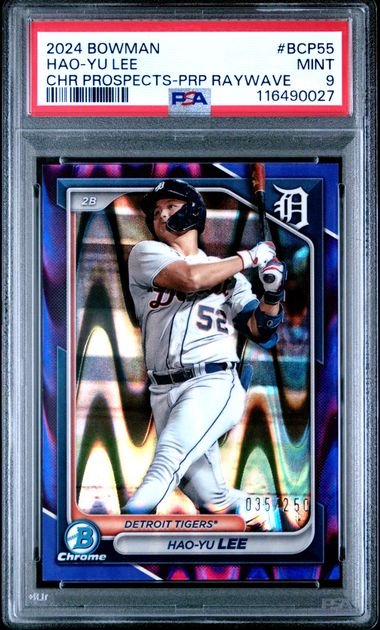 2024 BOWMAN CHROME PROSPECTS #BCP55 HAO-YU LEE CHR PROSPECTS-PRP RAYWAVE