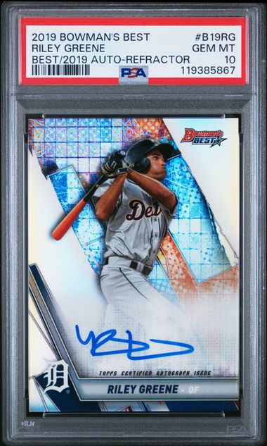 2019 BOWMAN'S BEST BEST OF 2019 AUTOGRAPHS #B19RG RILEY GREENE BEST/2019 AUTO-REFRACTOR