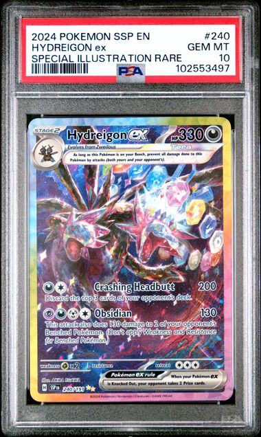 2024 POKEMON SSP EN-SURGING SPARKS #240 HYDREIGON ex SPECIAL ILLUSTRATION RARE