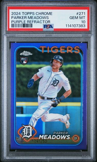 2024 TOPPS CHROME #271 PARKER MEADOWS PURPLE REFRACTOR