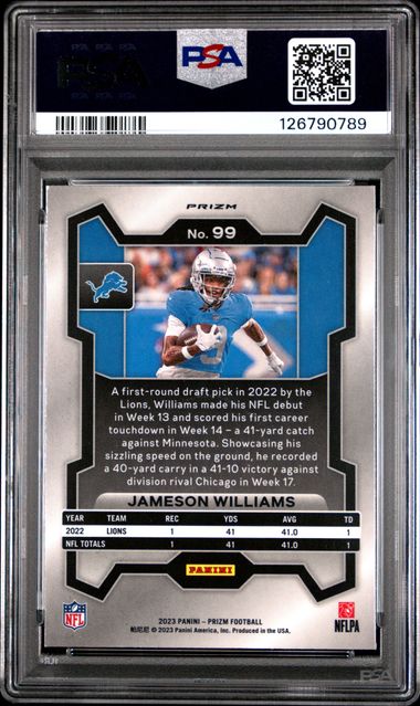 2023 PANINI PRIZM #99 JAMESON WILLIAMS RED SPARKLE