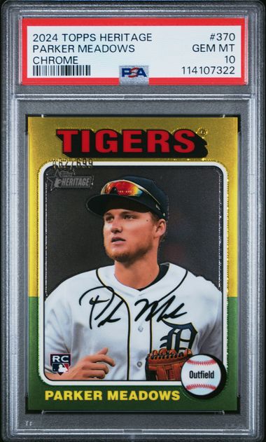 2024 TOPPS HERITAGE #370 PARKER MEADOWS CHROME