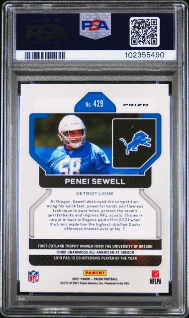 2021 PANINI PRIZM #429 PENEI SEWELL DISCO PRIZM
