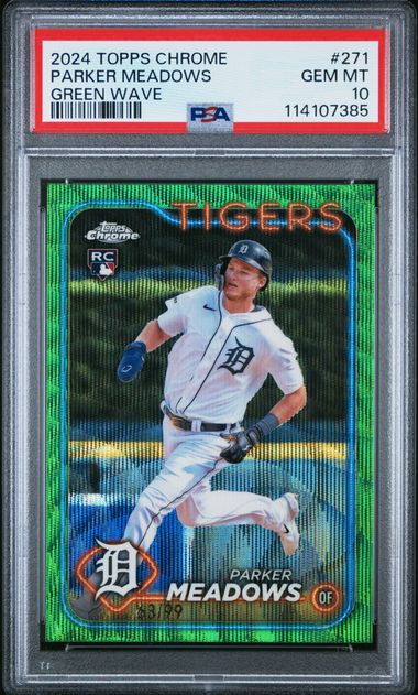 2024 TOPPS CHROME #271 PARKER MEADOWS GREEN WAVE