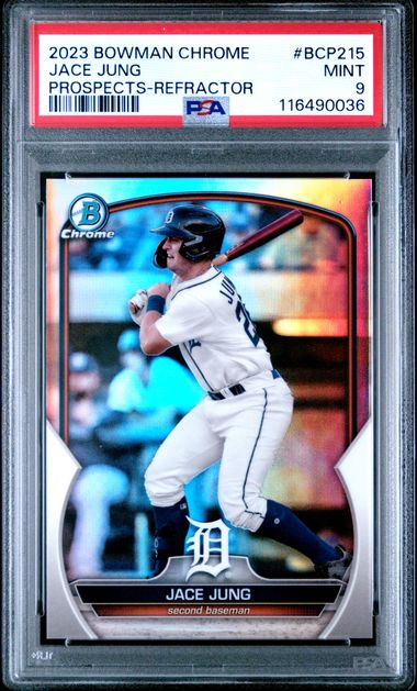 2023 BOWMAN CHROME PROSPECTS #BCP215 JACE JUNG PROSPECTS-REFRACTOR