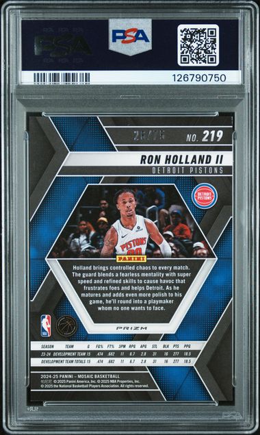 2024 PANINI MOSAIC #219 RON HOLLAND II FUSION RED & YELLOW CHOICE