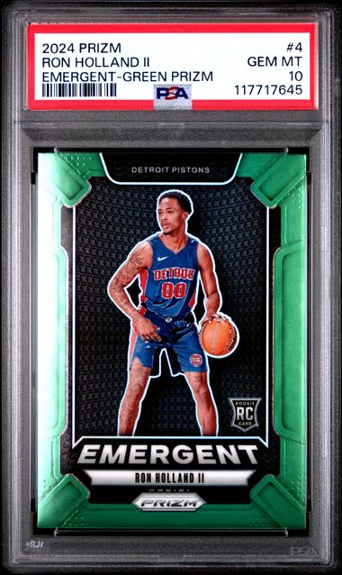2024 PANINI PRIZM EMERGENT #4 RON HOLLAND II EMERGENT-GREEN PRIZM