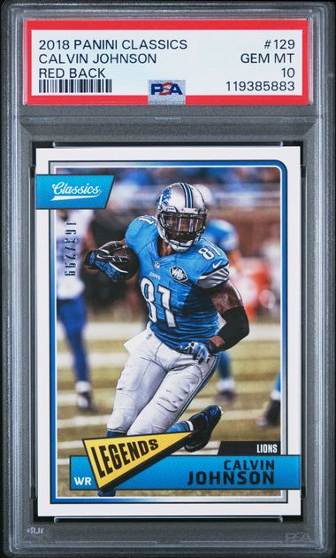 2018 PANINI CLASSICS #129 CALVIN JOHNSON RED BACK