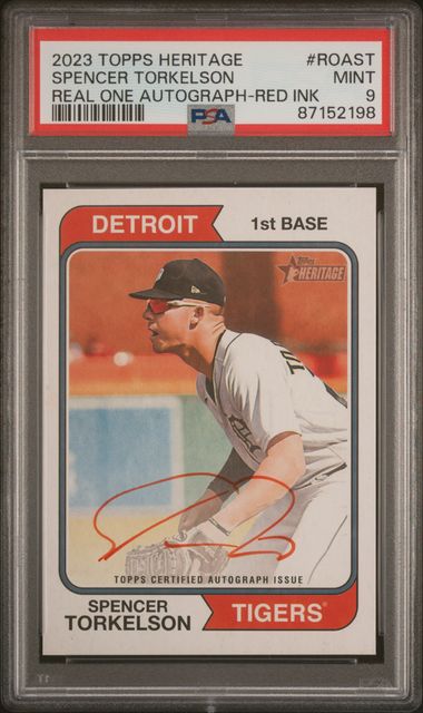 2023 TOPPS HERITAGE REAL ONE AUTOGRAPHS #ROAST SPENCER TORKELSON REAL ONE AUTOGRAPH-RED INK