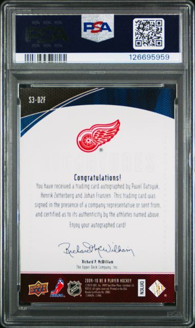 2009 UPPER DECK BE A PLAYER TRIPLE SIGNATURES #S3DZF DTSYK/ZTTRBRG/FRNZN TRIPLE SIGNATURES