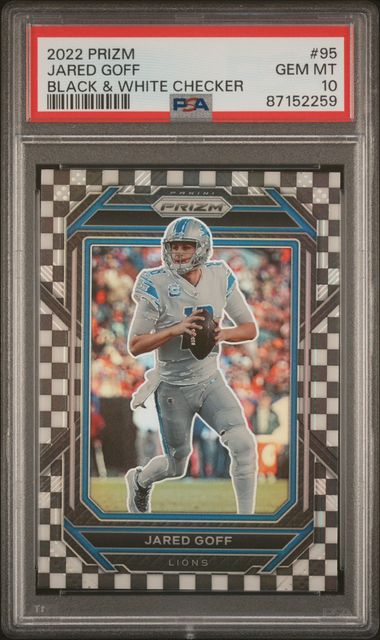 2022 PANINI PRIZM #95 JARED GOFF BLACK & WHITE CHECKER