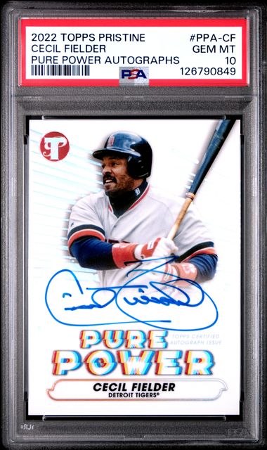 2022 TOPPS PRISTINE PURE POWER AUTOGRAPHS #PPA-CF CECIL FIELDER PURE POWER AUTOGRAPHS