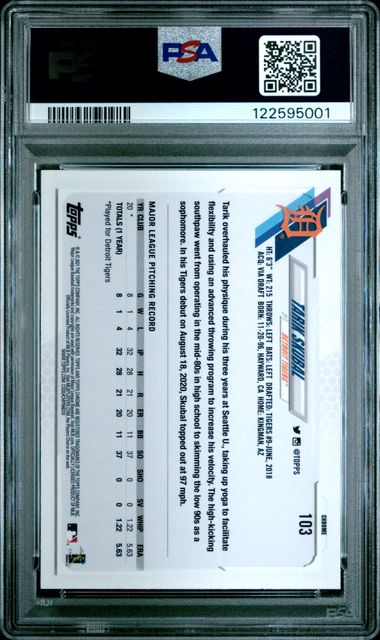 2021 TOPPS CHROME #103 TARIK SKUBAL PRISM REFRACTOR