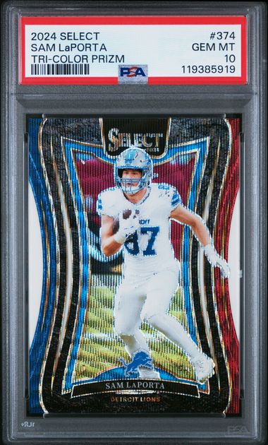 2024 PANINI SELECT #374 SAM LaPORTA TRI-COLOR PRIZM