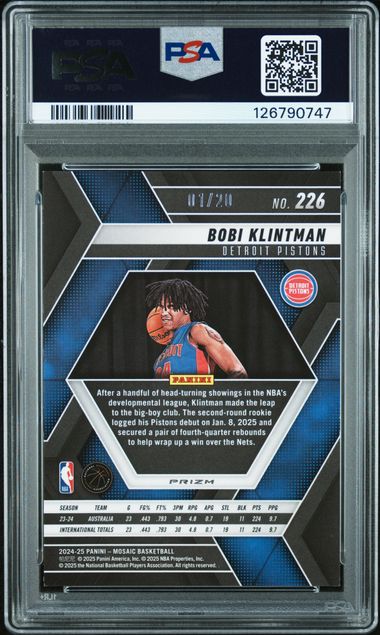 2024 PANINI MOSAIC #226 BOBI KLINTMAN CHERRY BLOSSOM CHOICE