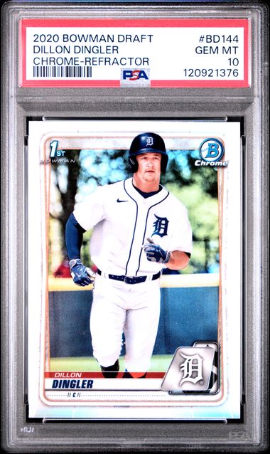 2020 BOWMAN DRAFT #BD144 DILLON DINGLER CHROME-REFRACTOR