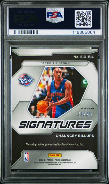 2023 PANINI PRIZM SIGNATURES #SIGBIL CHAUNCEY BILLUPS SIGNATURE-MOJO PRIZM