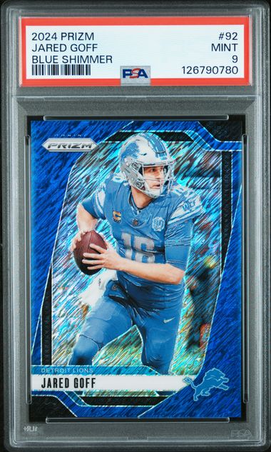 2024 PANINI PRIZM #92 JARED GOFF BLUE SHIMMER