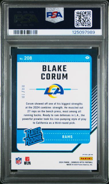 2024 PANINI DONRUSS OPTIC #208 BLAKE CORUM GOLD