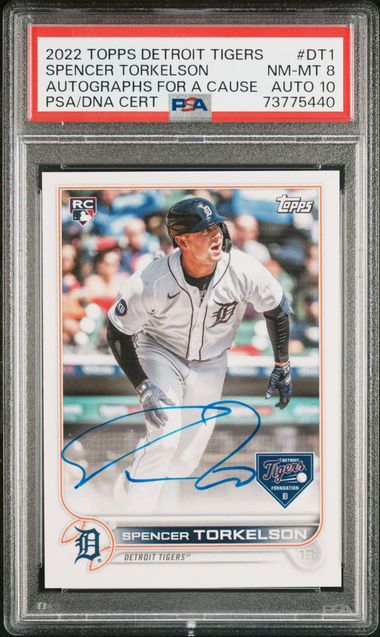 2022 TOPPS DETROIT TIGERS: AUTOGRAPHS FOR A CAUSE #DT1 SPENCER TORKELSON AUTOGRAPHS FOR A CAUSE