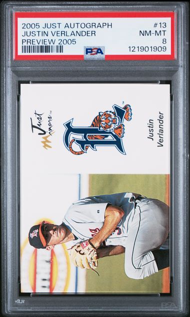 2005 JUST AUTOGRAPHS PREVIEW 2005 #13 JUSTIN VERLANDER PREVIEW 2005