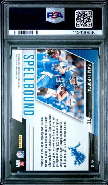 2024 PANINI DONRUSS ELITE SPELLBOUND #6 SAM LaPORTA SPELLBOUND-BLUE