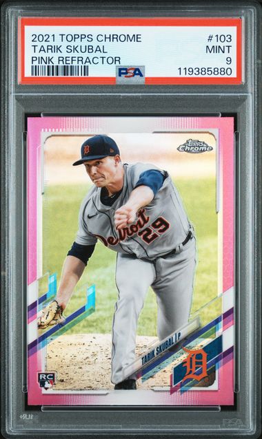 2021 TOPPS CHROME #103 TARIK SKUBAL PINK REFRACTOR