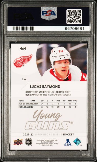 2021-2022 UPPER DECK #464 LUCAS RAYMOND
