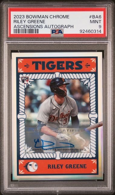 2023 BOWMAN CHROME BOWMAN ASCENSIONS AUTOGRAPH #BA6 RILEY GREENE