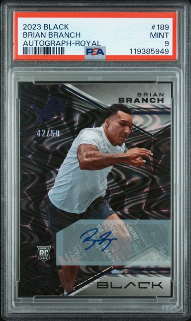 2023 PANINI BLACK #189 BRIAN BRANCH AUTOGRAPH-ROYAL