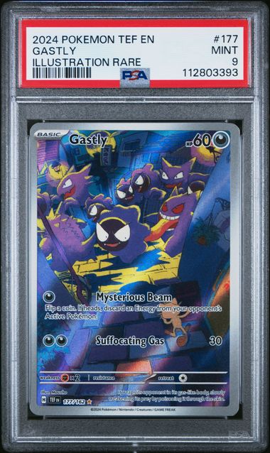 2024 POKEMON TEF EN-TEMPORAL FORCES #177 GASTLY ILLUSTRATION RARE