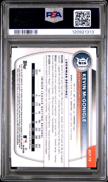 2025 BOWMAN CHROME PROSPECTS #BCP79 KEVIN MCGONIGLE