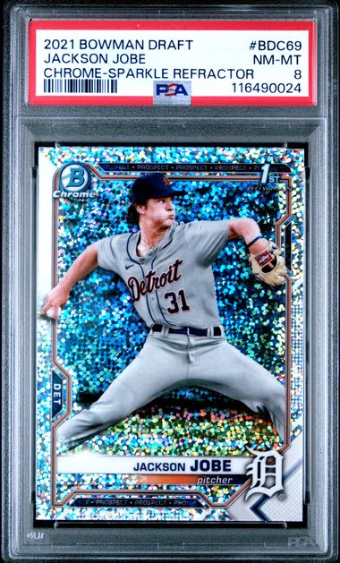 2021 BOWMAN DRAFT #BDC69 JACKSON JOBE CHROME-SPARKLE REFRACTOR