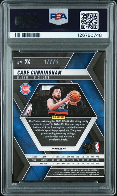 2024 PANINI MOSAIC #74 CADE CUNNINGHAM FUSION RED & YELLOW CHOICE