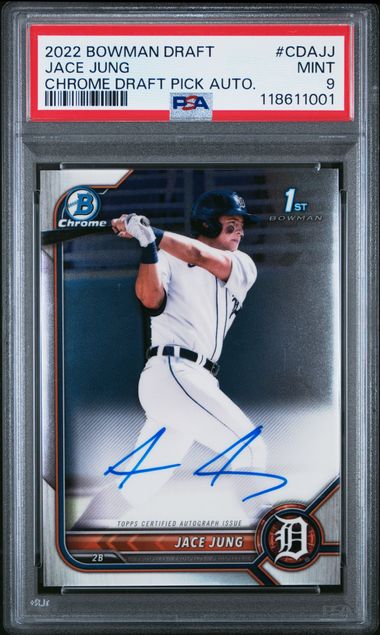 2022 BOWMAN DRAFT CHROME DRAFT PICK AUTOGRAPHS #CDAJJ JACE JUNG CHROME DRAFT PICK AUTO.